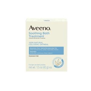 Aveeno Soothing Bath Treatment, Colloidal Oatmeal Skin Protectant Single Use Packets