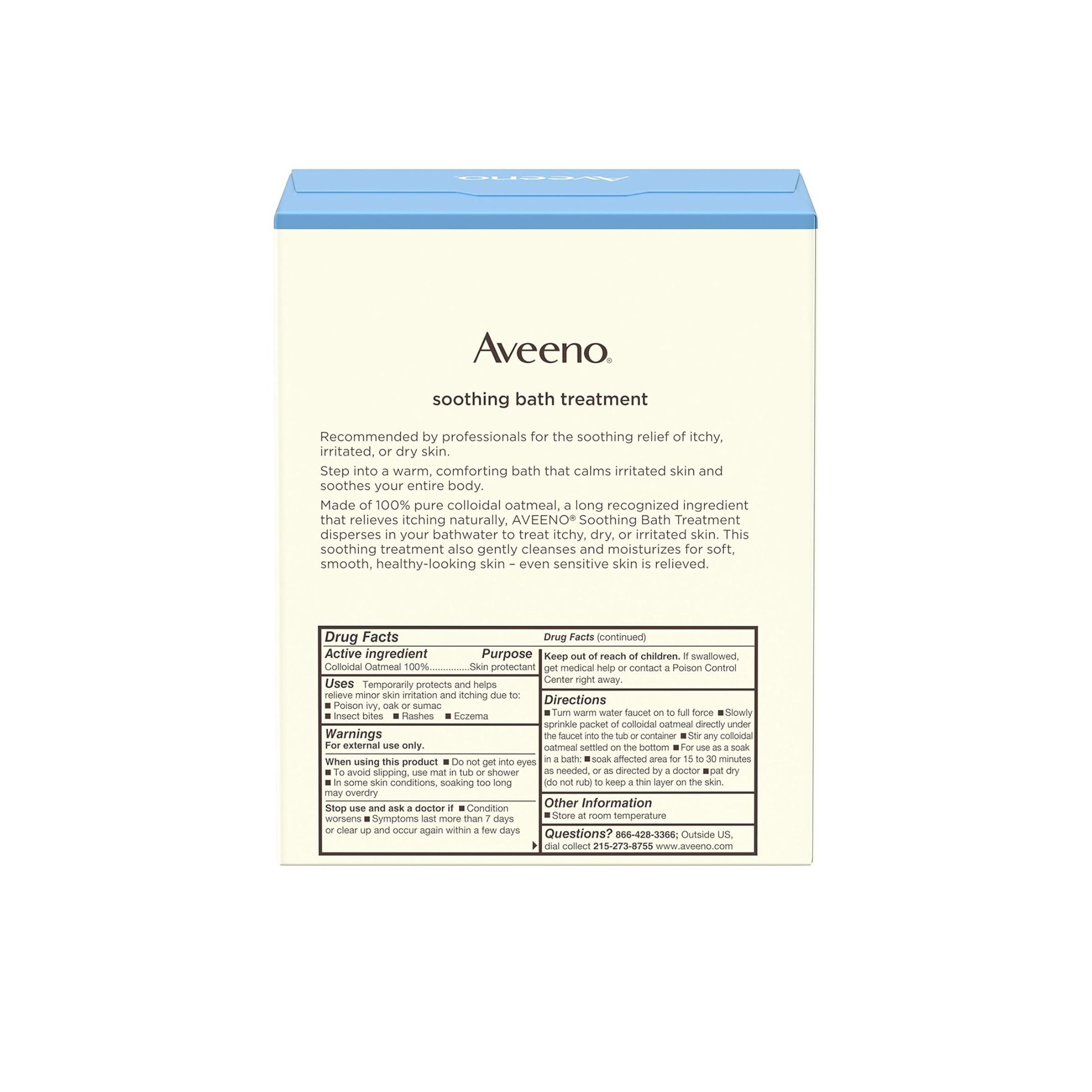 Aveeno Soothing Bath Treatment, Colloidal Oatmeal Skin Protectant Single Use Packets
