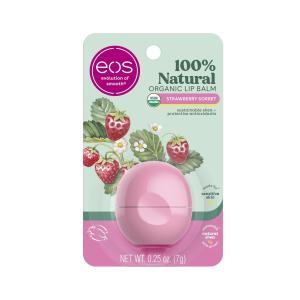 EOS Lip Balm Strawberry Sorbet Organic Sphere .25oz