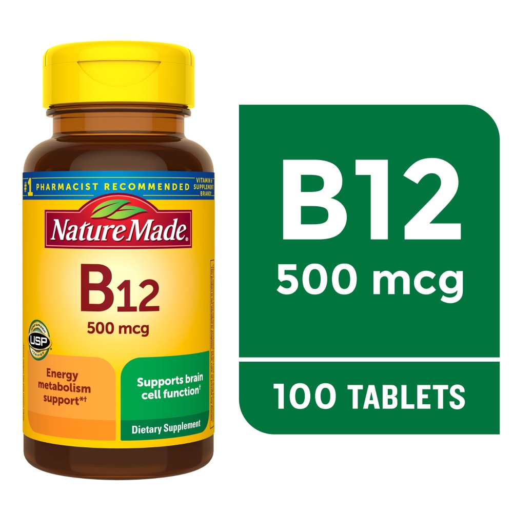 Nature Made Vitamin B12 500 Mcg Tablets Dietary Supplement