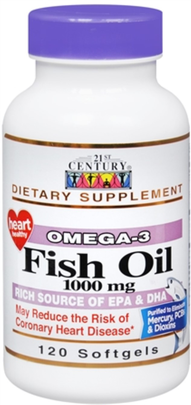 21st Century Leo De Peixe 1000 Mg 120 C�psulas