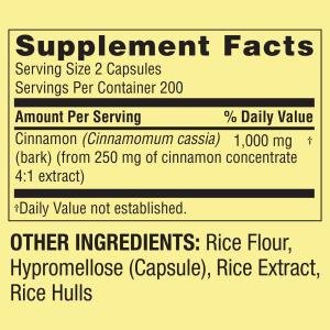 Basic Vitamins Cinnamon Capsules 1000mg