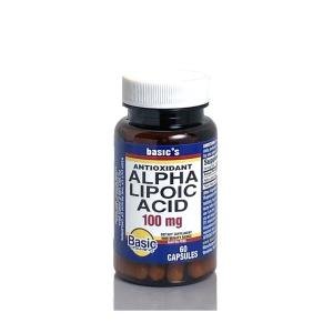 Basic Vitamins Alpha Lipoic Acid 100 Mg Capsules
