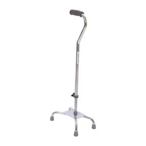Essential Medical Supply W1302s Large Base Quad Cane, Silver