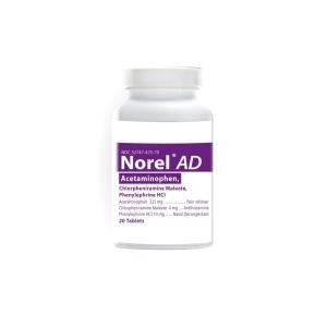 Norel AD Antihistamine Analgesic Nasal Decongestant - 20 Tabs