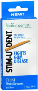 Natural Dentist Stim-U-Dent Thin Plaque Removers Mint Flavor