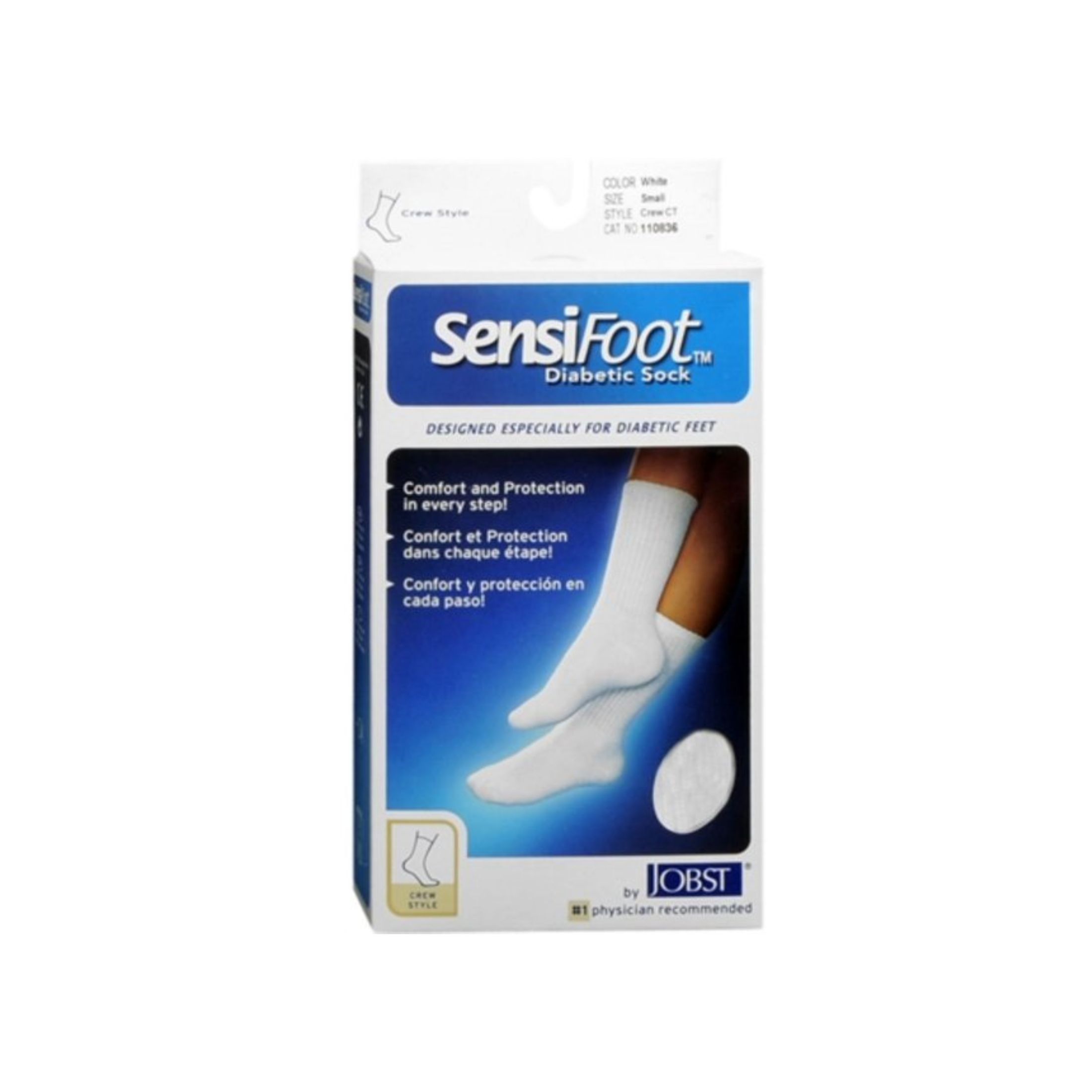 Jobst SensiFoot Diabetic Socks Black XL - 1 Pair