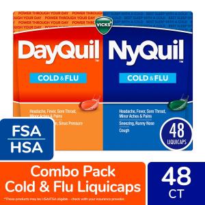 Vicks Dayquil Nyquil Cold, Flu And Congestion Medicine, LiquiCaps