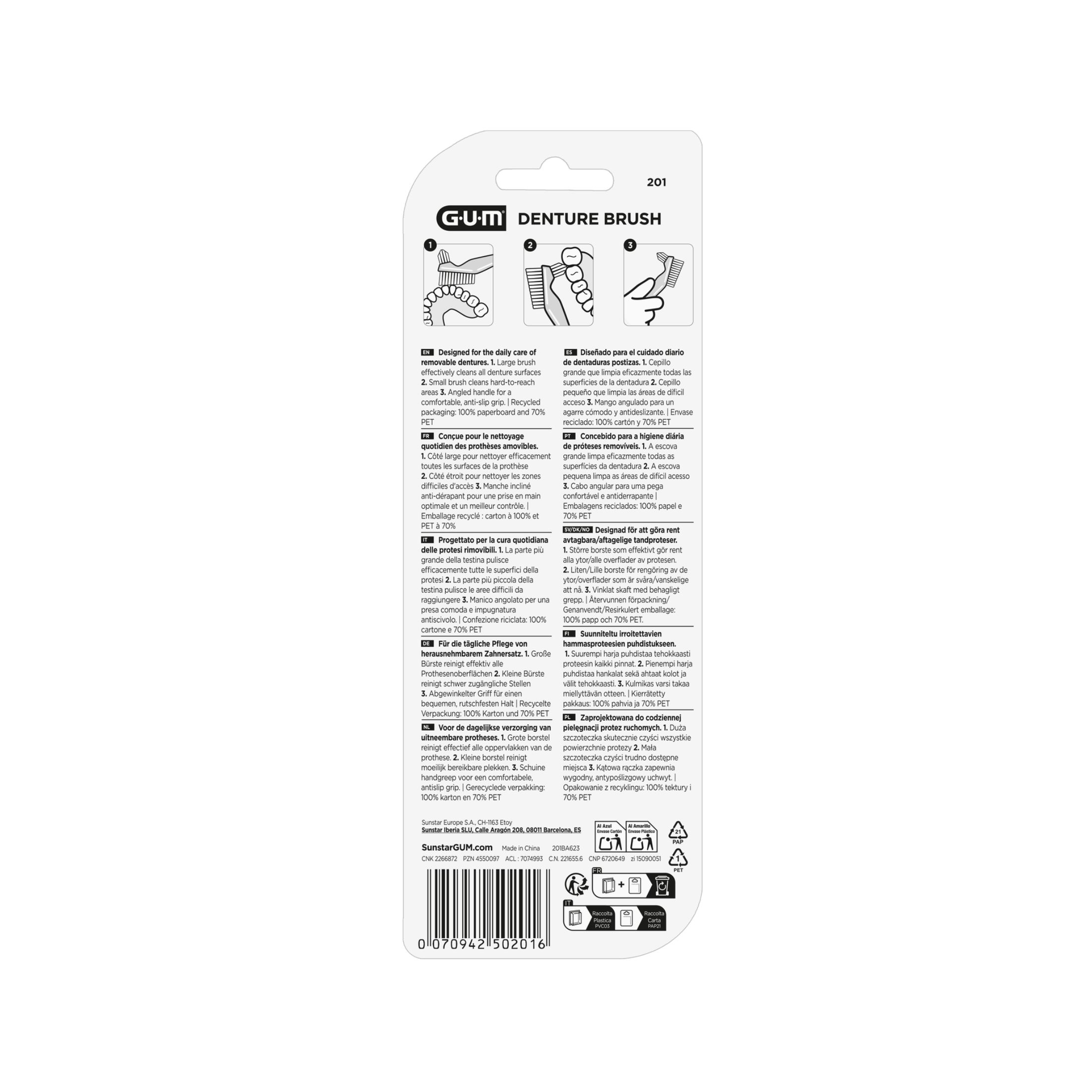 Gum Denture Brush, 1 Brush