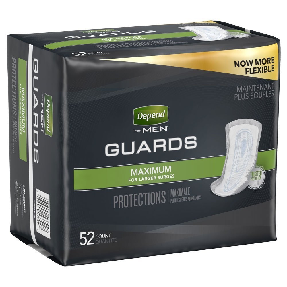 Depend Guards For Men Maximum Absorbency Incontinence Pads