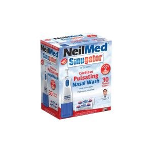 NeilMed Sinugator Cordless Pulsating Nasal Wash & 30 Premixed Packets