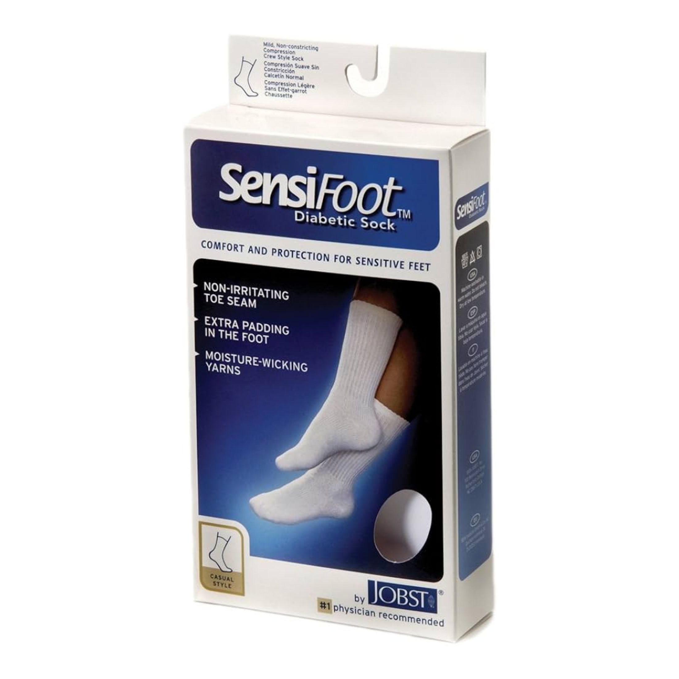 Jobst Sensifoot Knee High Brown Socks, Medium Each