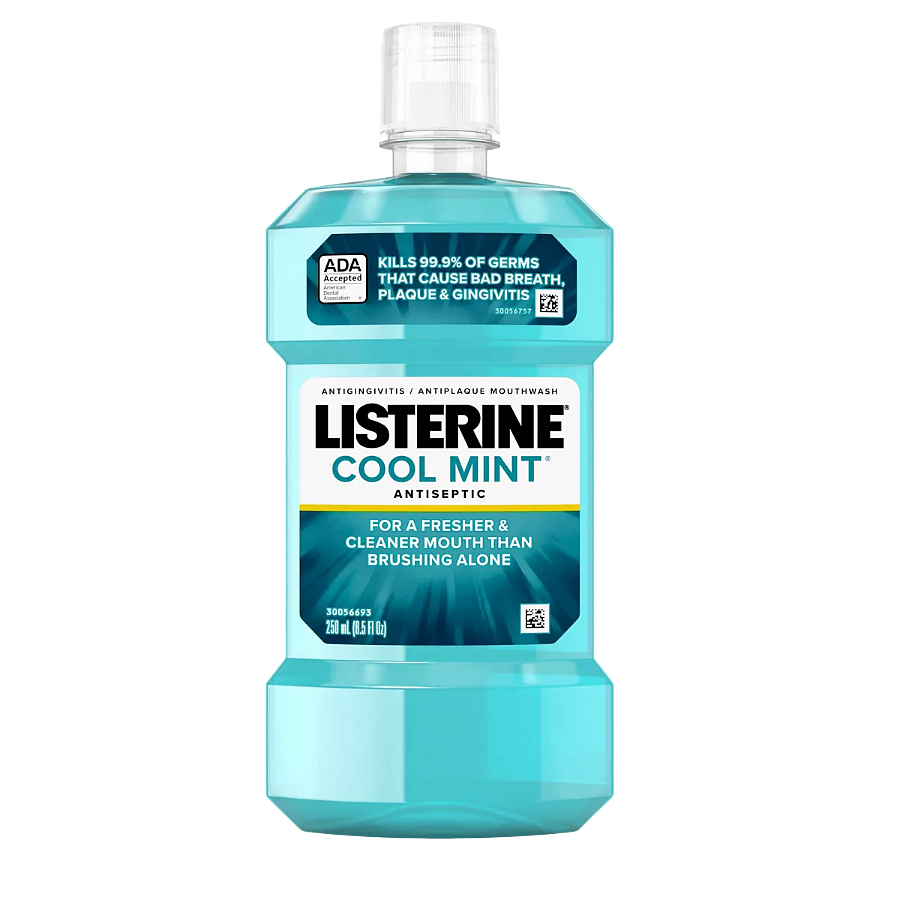 Listerine Cool Mint Antiseptic Mouthwash For Bad Breath - Mint, 8.5 Fl Oz