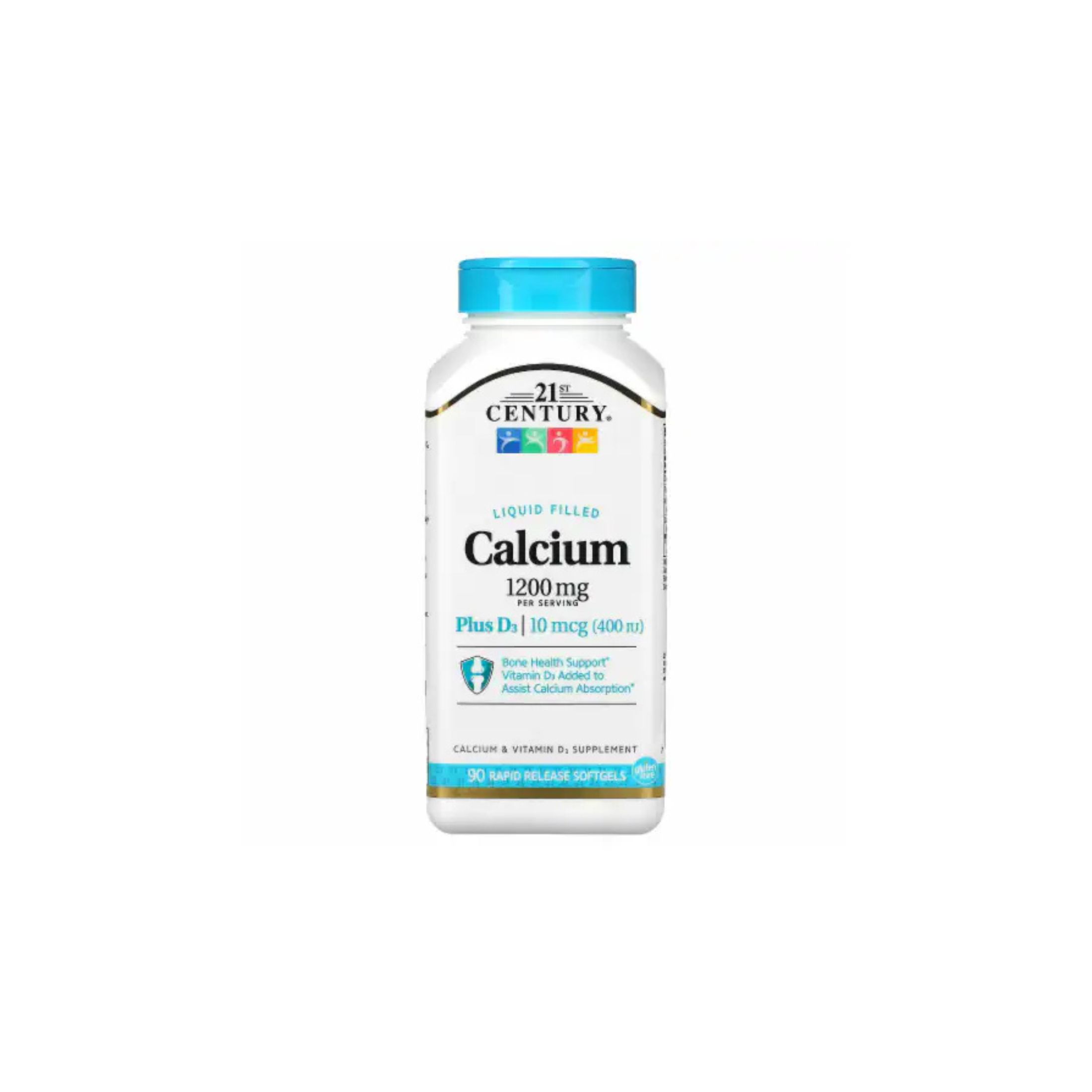 21st Century Liquid Filled Calcium Plus D3, 600 Mg, 90 Rapid Release Softgels