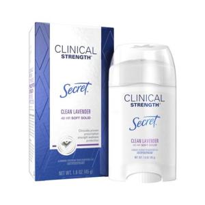 Secret Clinical Strength Advanced Solid Antiperspirant And Deodorant, Ooh-La-La Lavender Scent - 1.6 Oz