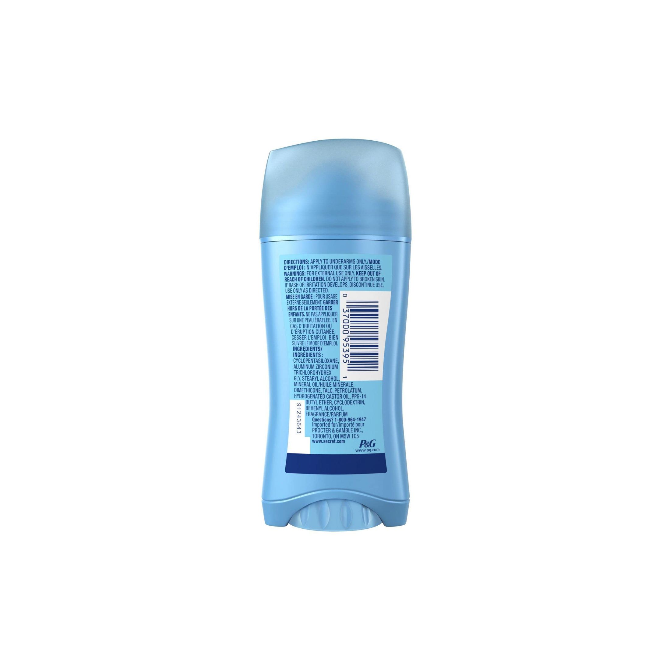 Secret Antiperspirant/Deodorant, Unscented, 24 Hr, Invisible Solid 2.6 Oz