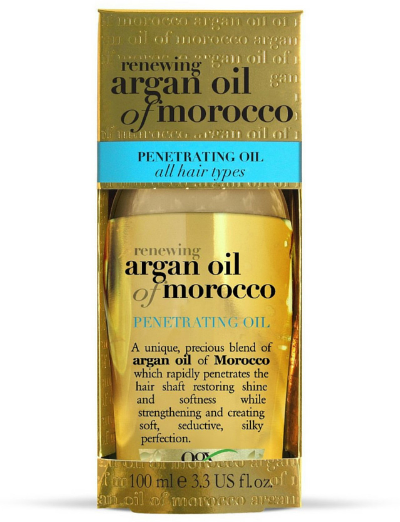 OGX Organix Penetrating Oil For All Hair Types Renewing, Moroccan Argan Oil, 3.3 Oz