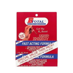 Sublingual Products B Total Liquid Energy, Fruit Flavor, Twin Pack 1 Oz