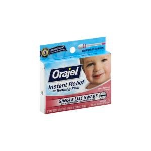 Orajel Oral Pain Reliever, For Teething, Berry Flavored, Swabs