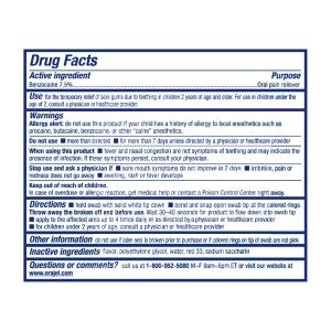 Orajel Oral Pain Reliever, For Teething, Berry Flavored, Swabs