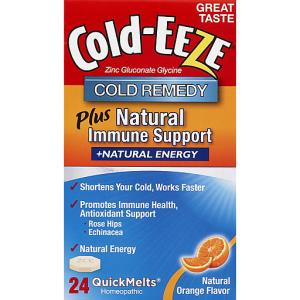Cold-Eeze Remedy, Plus Natural Immune Support, QuickMelts, Orange