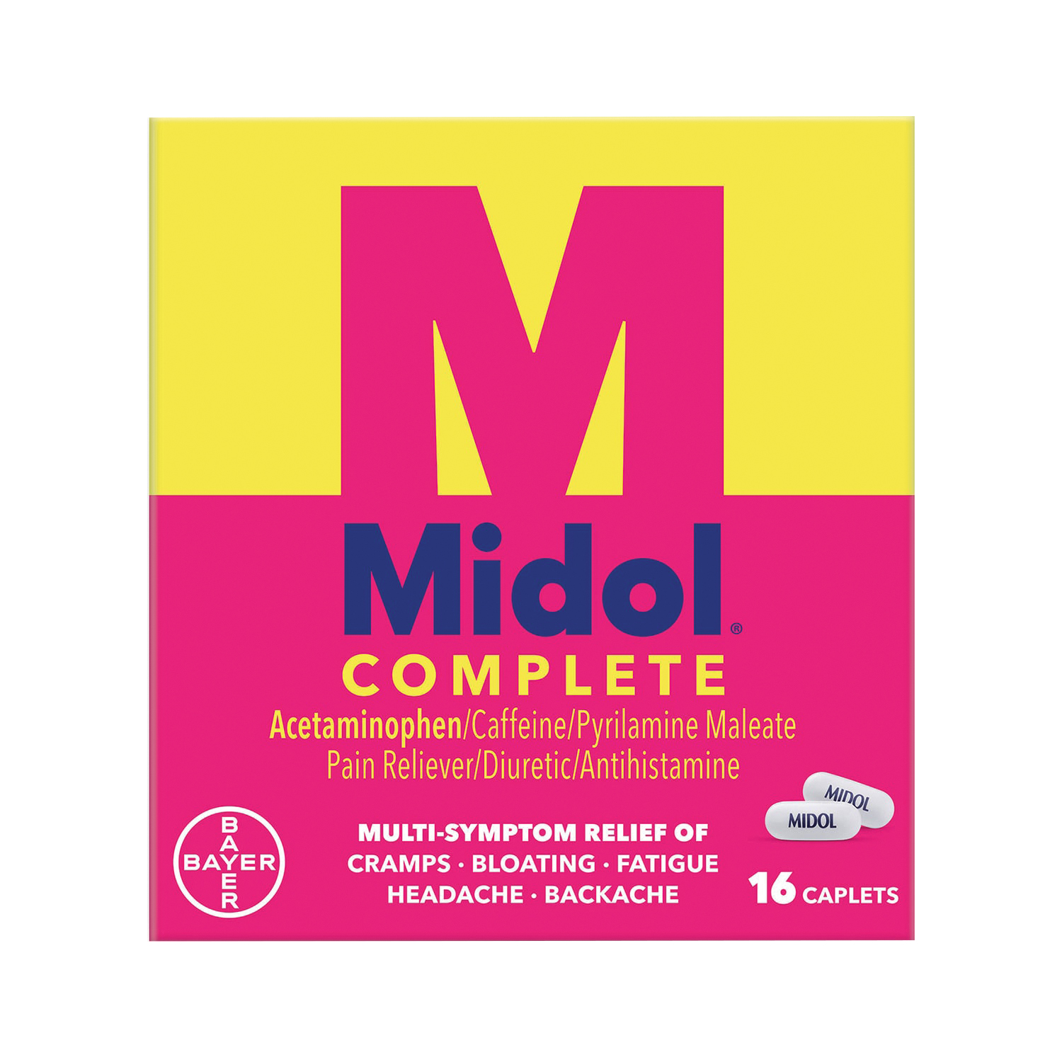 Midol Complete Multi Symptom Relief Caplets 16 Ea Box