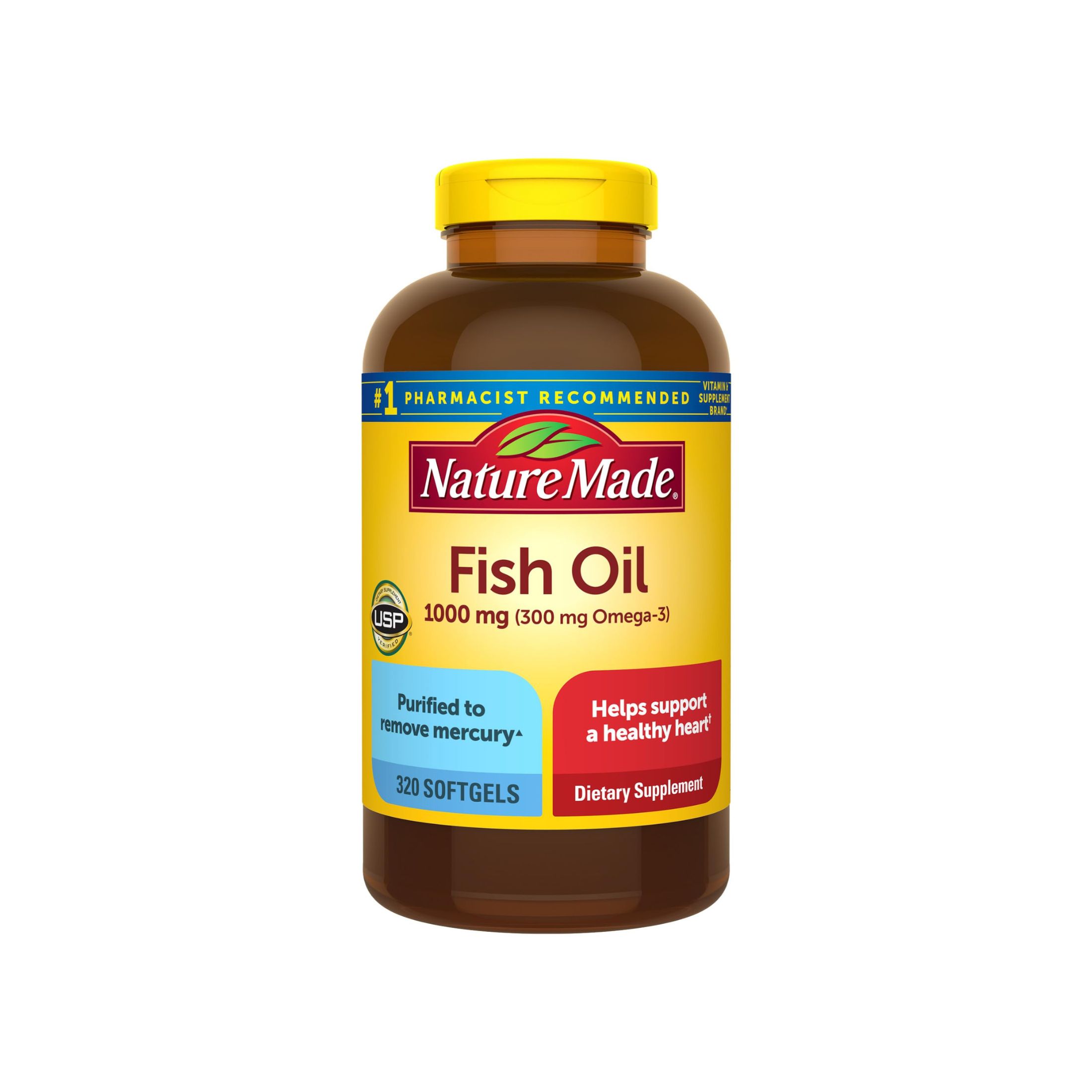 Nature Made Fish Oil 1000 Mg Dietary Supplement Liquid Softgels