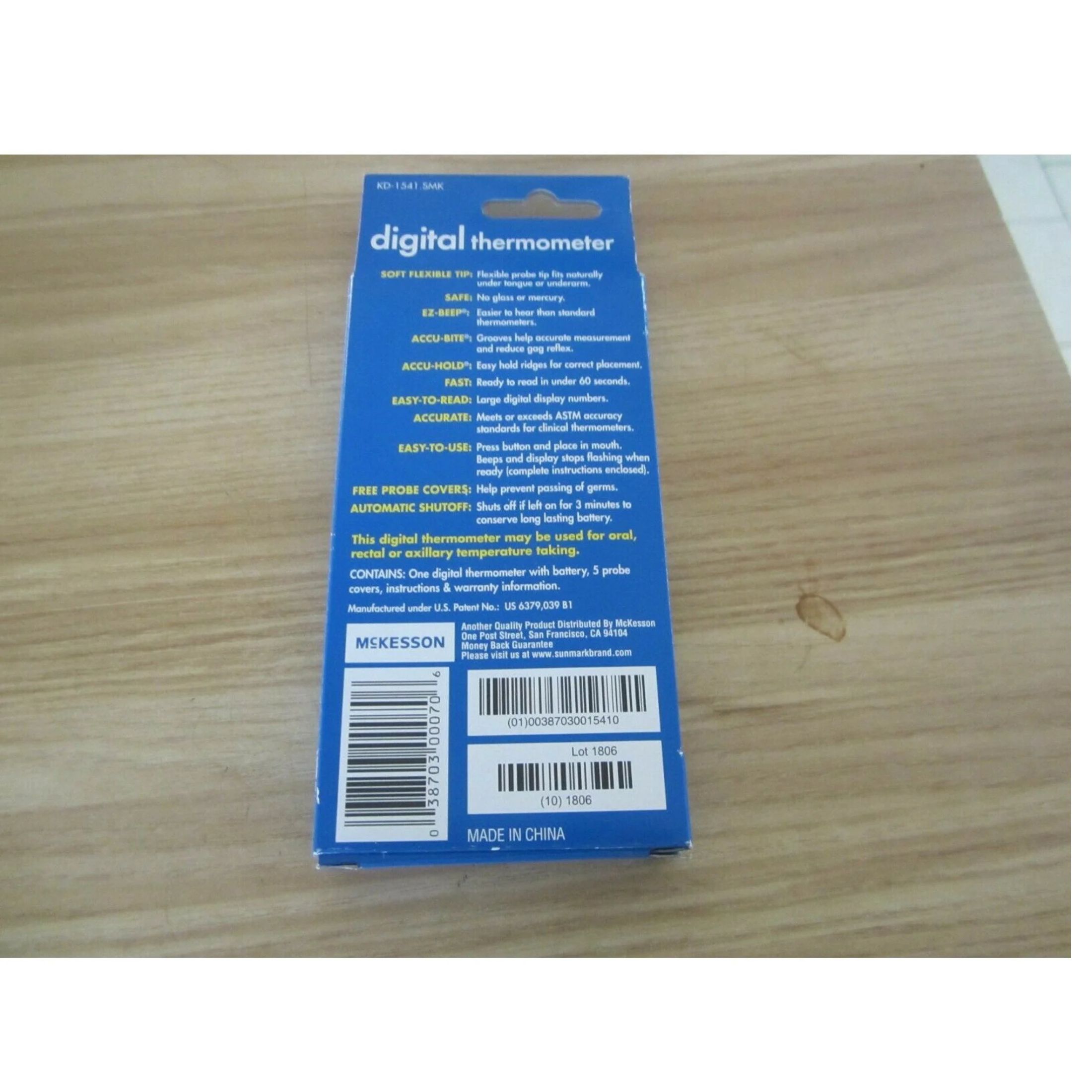 Sunmark Digital Thermometer, Mercury Free