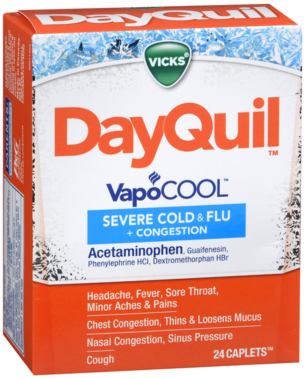 Vicks Cold & Flu + Congestion, Severe, Coated Caplets