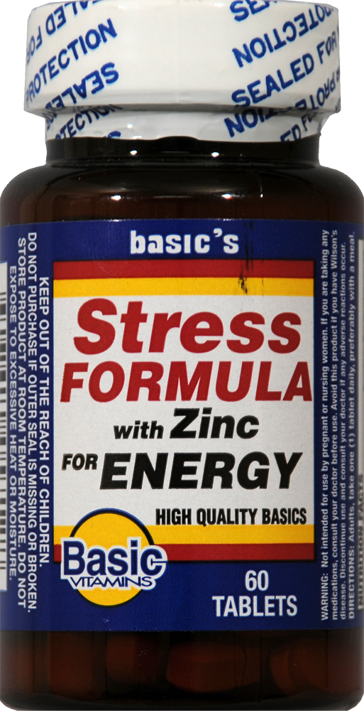 Basic Vitamins Stress Formula With Zinc - 60 Tabs