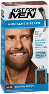 Combe USA Just For Men Mustache & Beard M-35 Medium Brown Hair Color