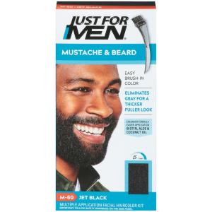 Just For Men Mustache & Beard Brush-in Hair Color Gel Kit M-60 Jet Black