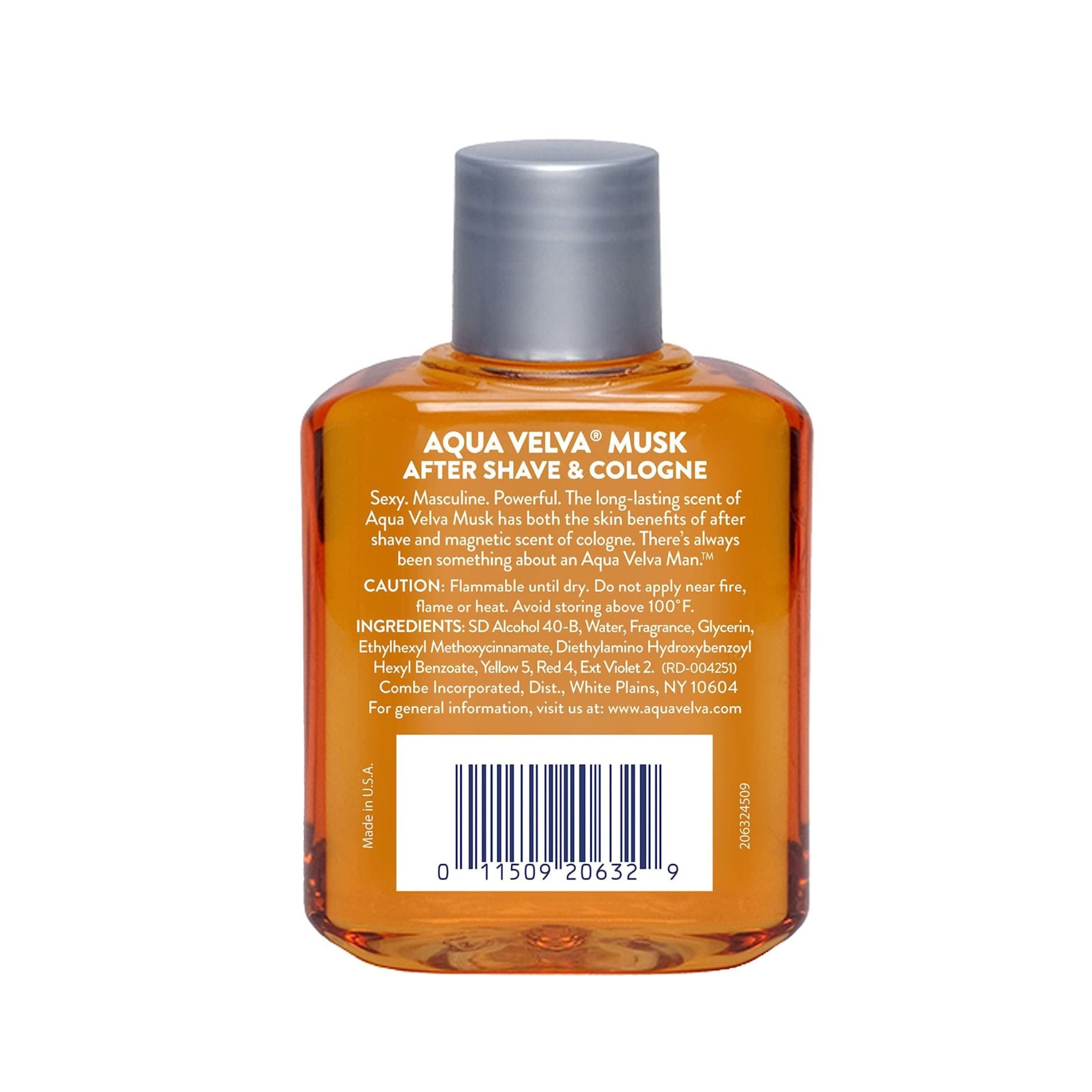 Aqua Velva Firms & Tones Musk After Shave Cologne 3.5 Fl Oz
