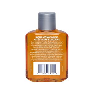 Aqua Velva Firms & Tones Musk After Shave Cologne 3.5 Fl Oz