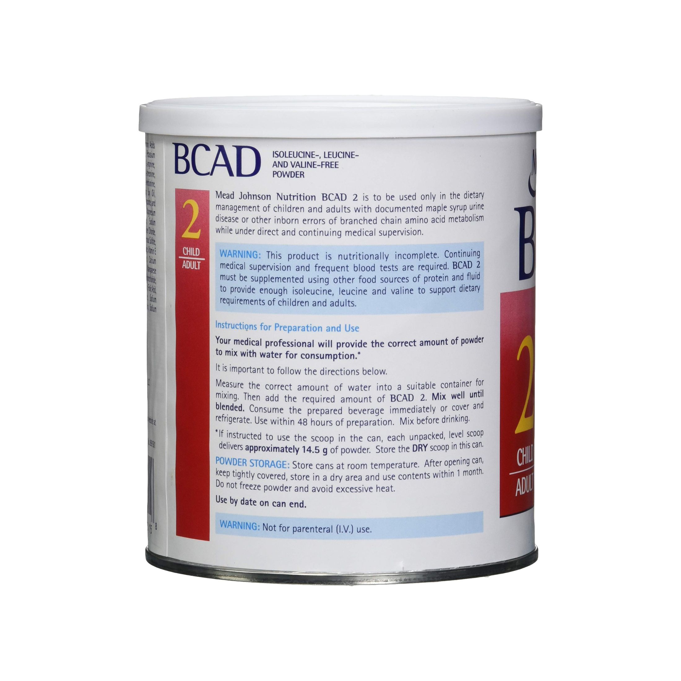 Bcad 2 Mead Johnson Nutrition Metabolic Powder 1Lb Can