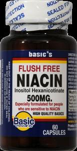 Basic Vitamins Niacin Flush Free Capsules 500 Mg
