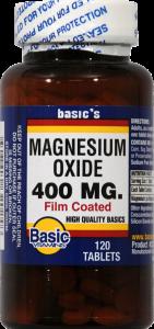 Basic Vitamins Magnesium Oxide 400 Mg Tablets