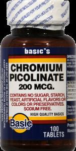 Basic Vitamins Chromium Picolinate 200 Mcg