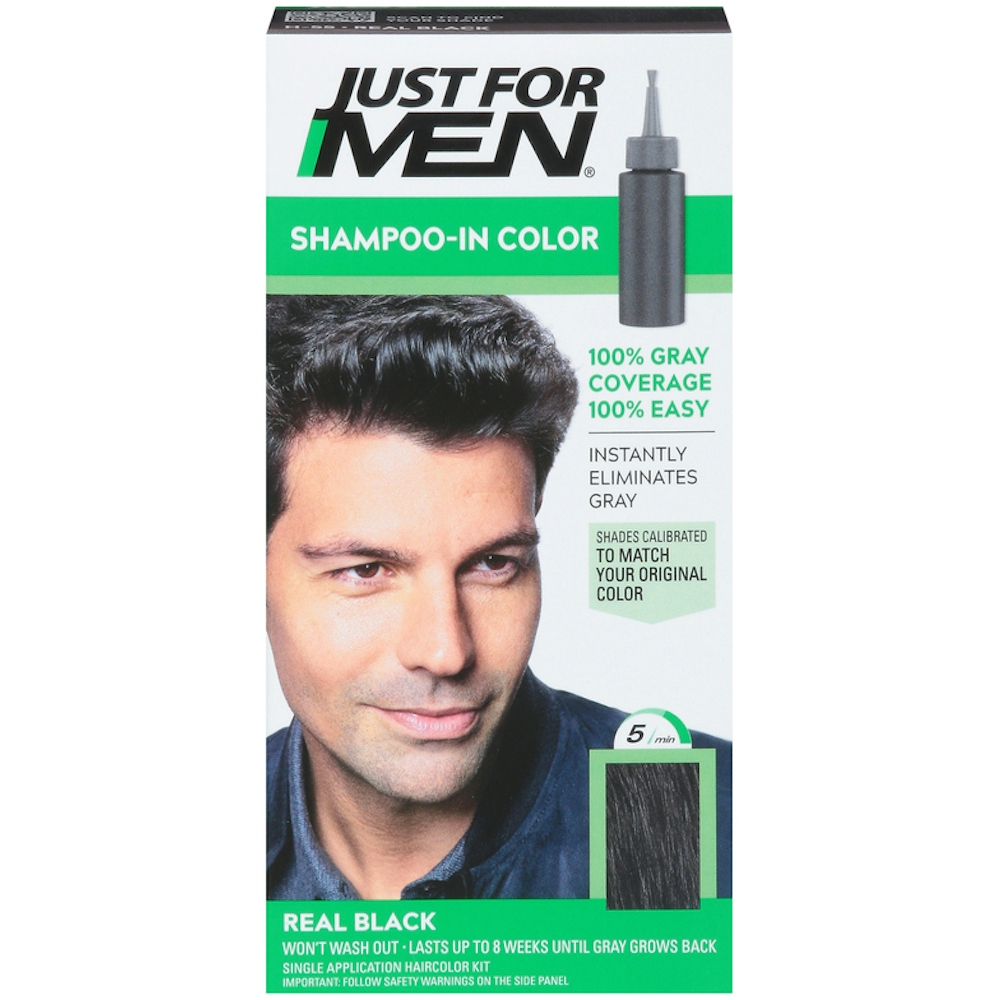 Just For Men Original Formula Hair Color Kit, Real Black H-55