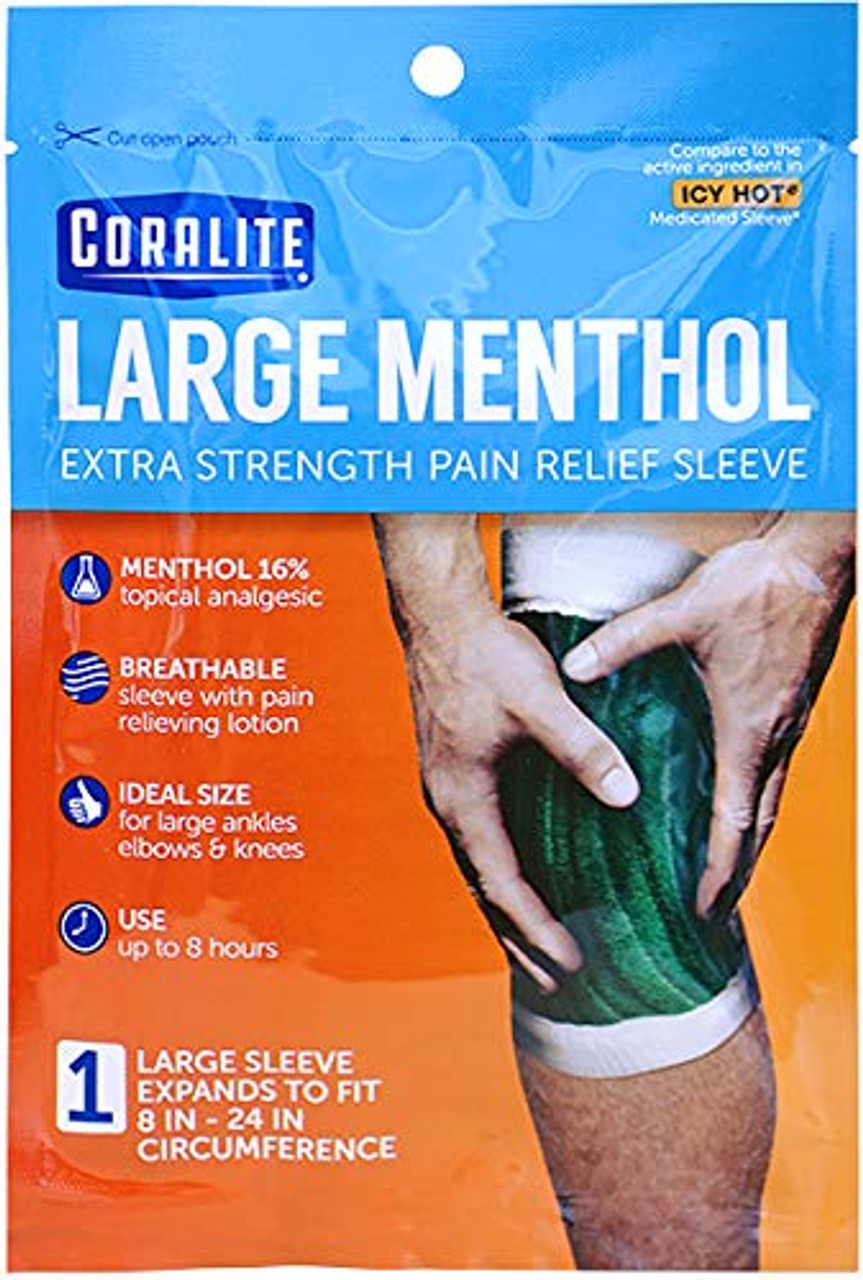 Coralite Menthol Extra Strength, Large Knee Pain Relief Sleeve