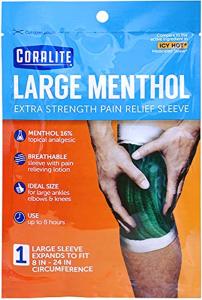 Coralite Menthol Extra Strength, Large Knee Pain Relief Sleeve