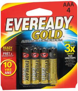 Energizer Eveready Gold Alkaline Batteries AAA