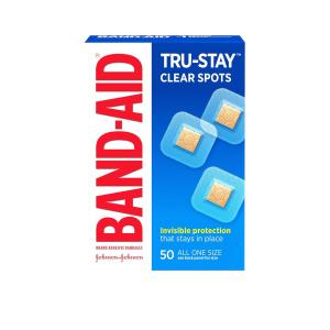 Band Aid Brand Tru-Stay Clear Spots Bandages For Discreet First All One Size