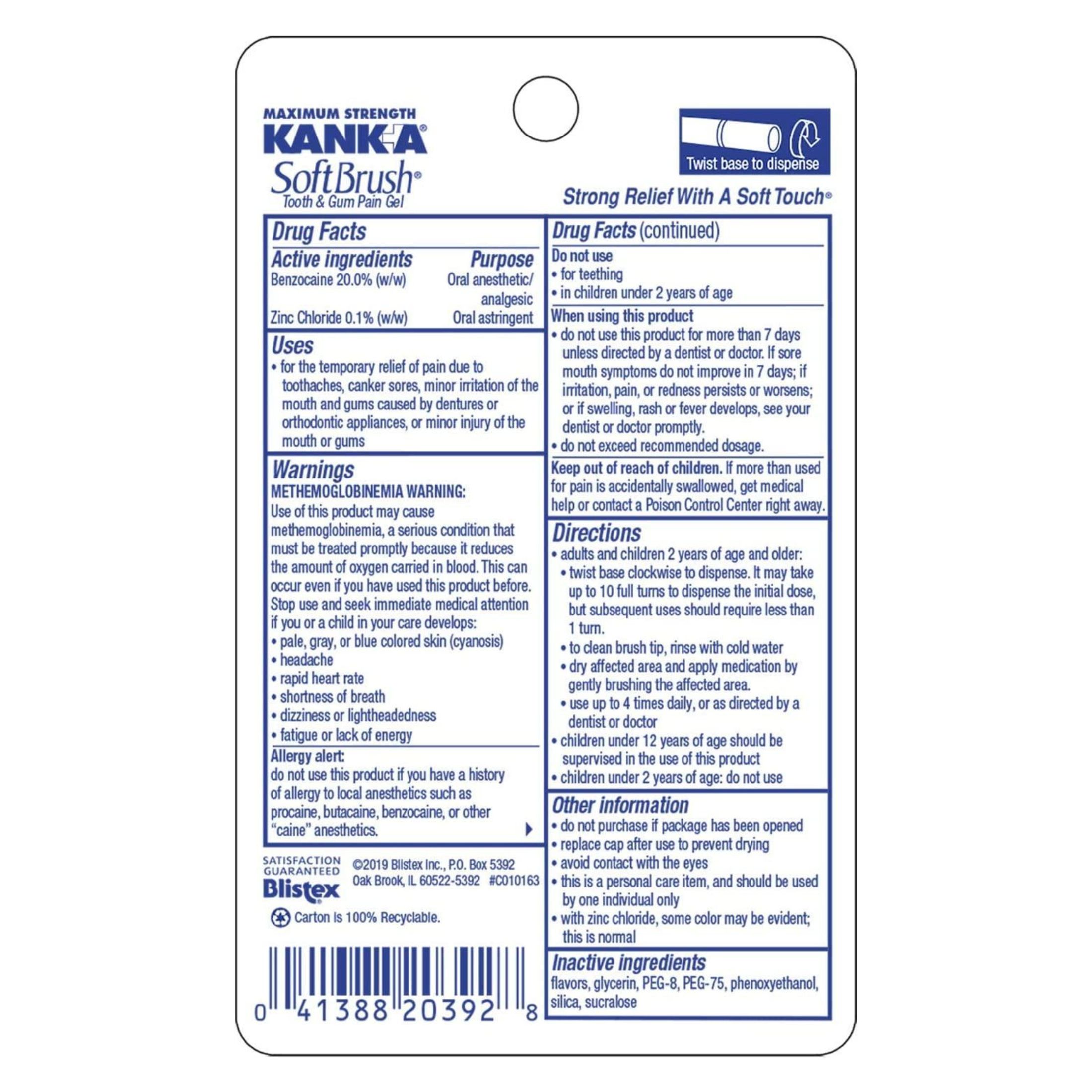 Kanka Maximum Strength Soft Brush Tooth And Gum Pain Gel, 0.07 Oz