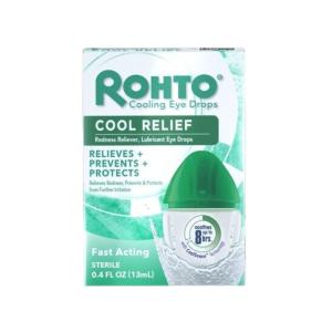 Rohto Cool Redness Relief Cooling Eye Drops - 0.4 Fl Oz Bottle