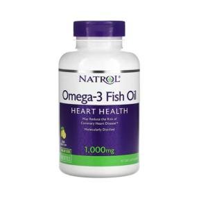 Natrol Omega-3 Fish Oil 1000 Mg Softgels, Lemon Flavor