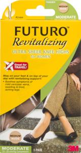 Futuro Revitalizing Ultra Sheer Knee Highs, Nude, Medium, 1 Pair
