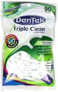 DenTek Floss Picks, Advanced Clean, Mouthwash Blast, Triple Clean