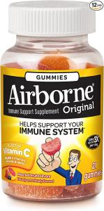 Airborne Immune Support Supplement, Original, Gummies, Assorted Fruit Flavors