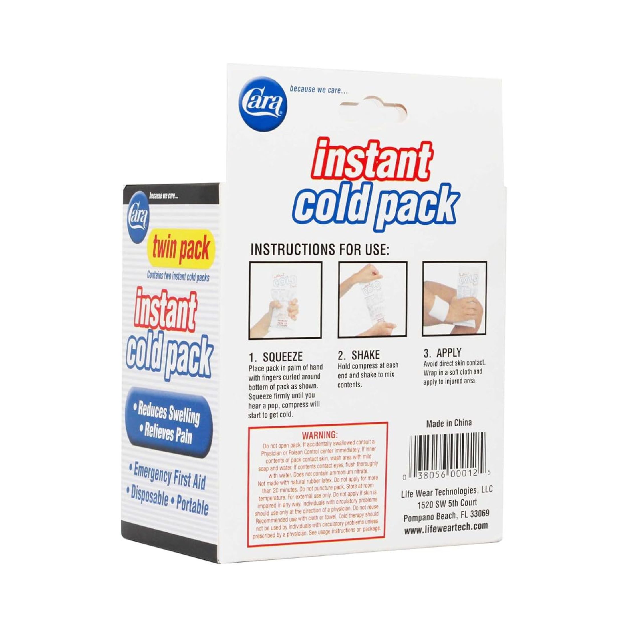 Cara Cold Pack, Instant, Twin Pack